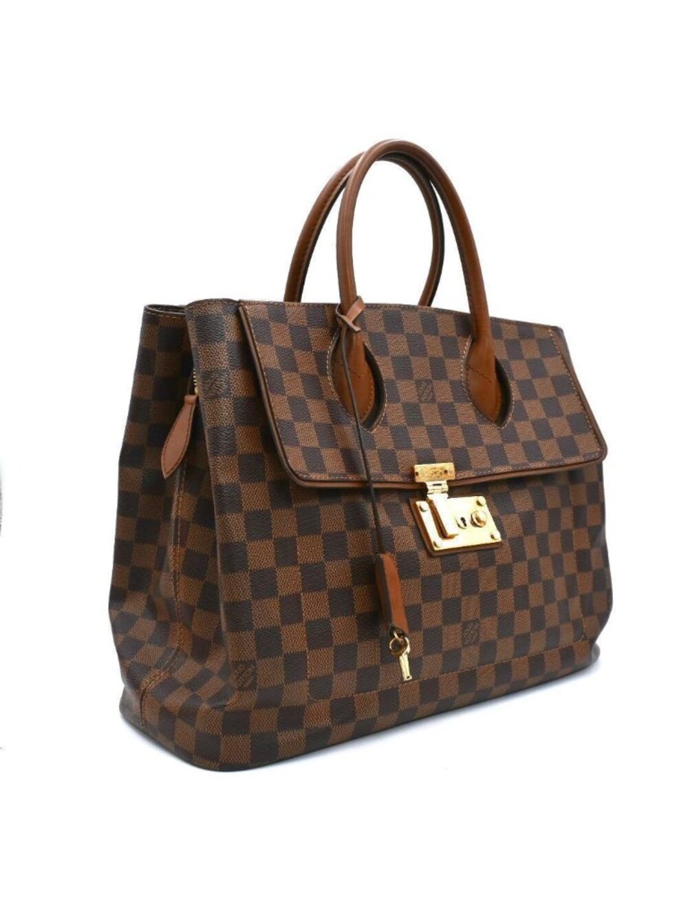 Louis Vuitton Damier Ascot Handbag Brown